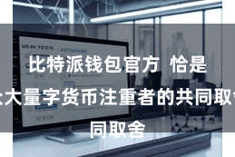 比特派钱包官方  恰是众大量字货币注重者的共同取舍