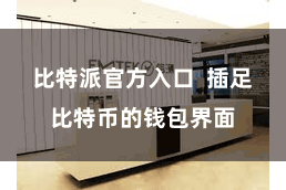 比特派官方入口  插足比特币的钱包界面